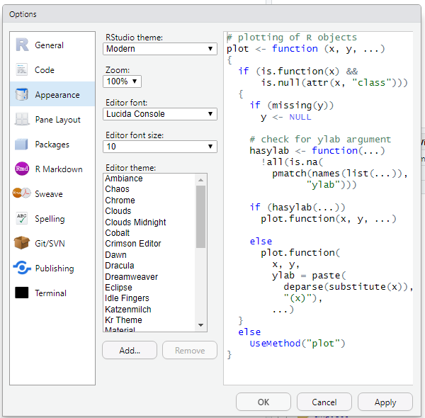 RStudio IDE Custom Theme Support – R-Craft